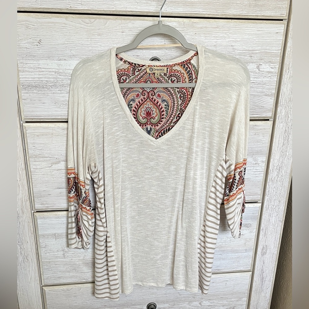Democracy Bohemian Mandala Top with Patterned Back!
